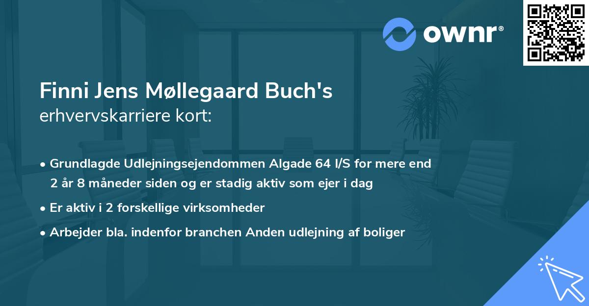 Finni Jens Møllegaard Buch's erhvervskarriere kort
