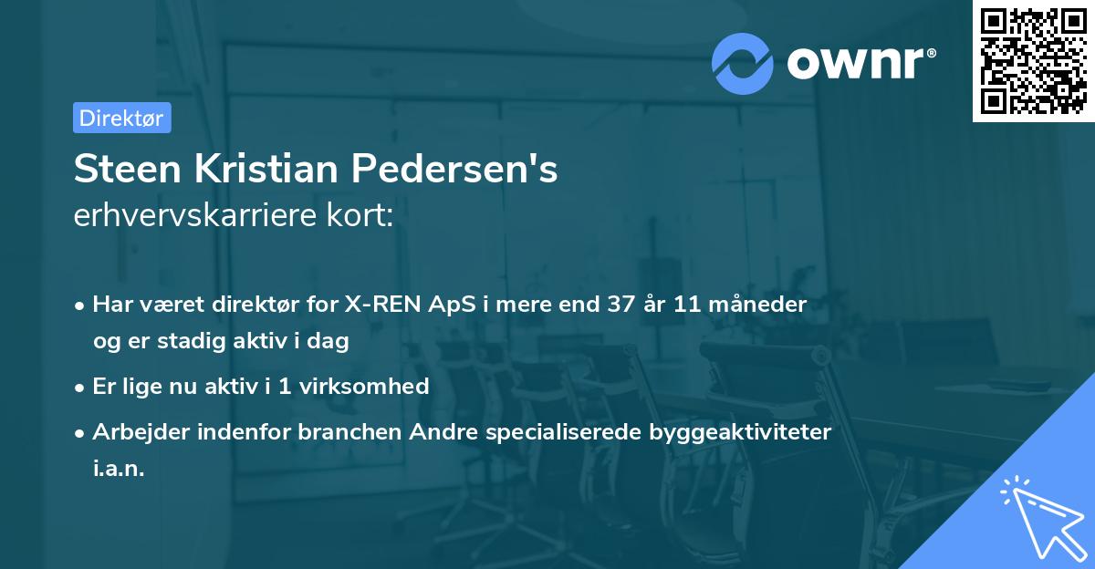 Steen Kristian Pedersen's erhvervskarriere kort