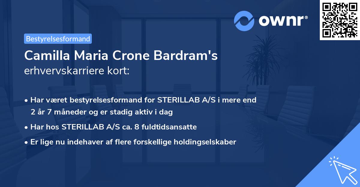 Camilla Maria Crone Bardram's erhvervskarriere kort