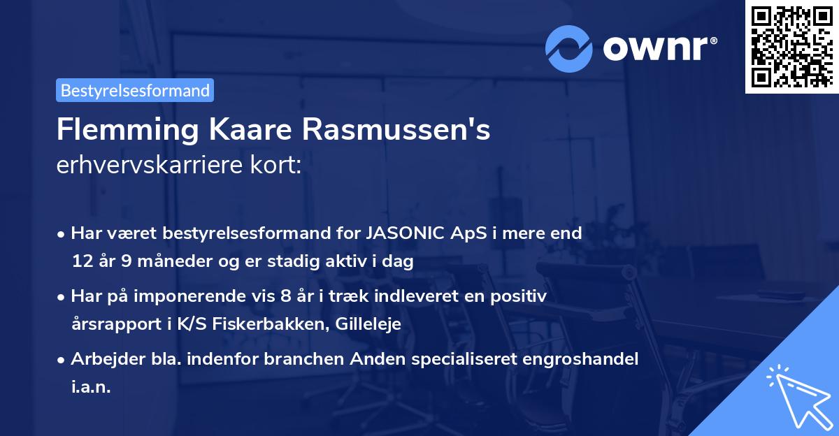 Flemming Kaare Rasmussen's erhvervskarriere kort