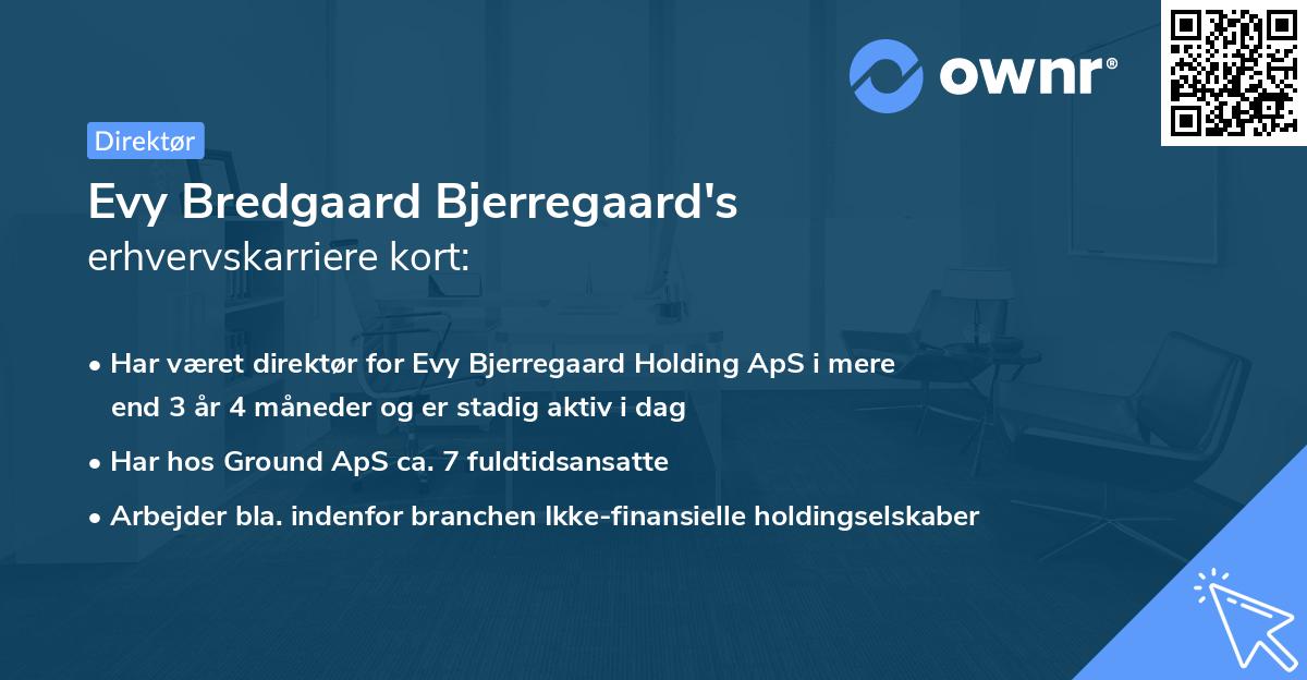 Evy Bredgaard Bjerregaard's erhvervskarriere kort