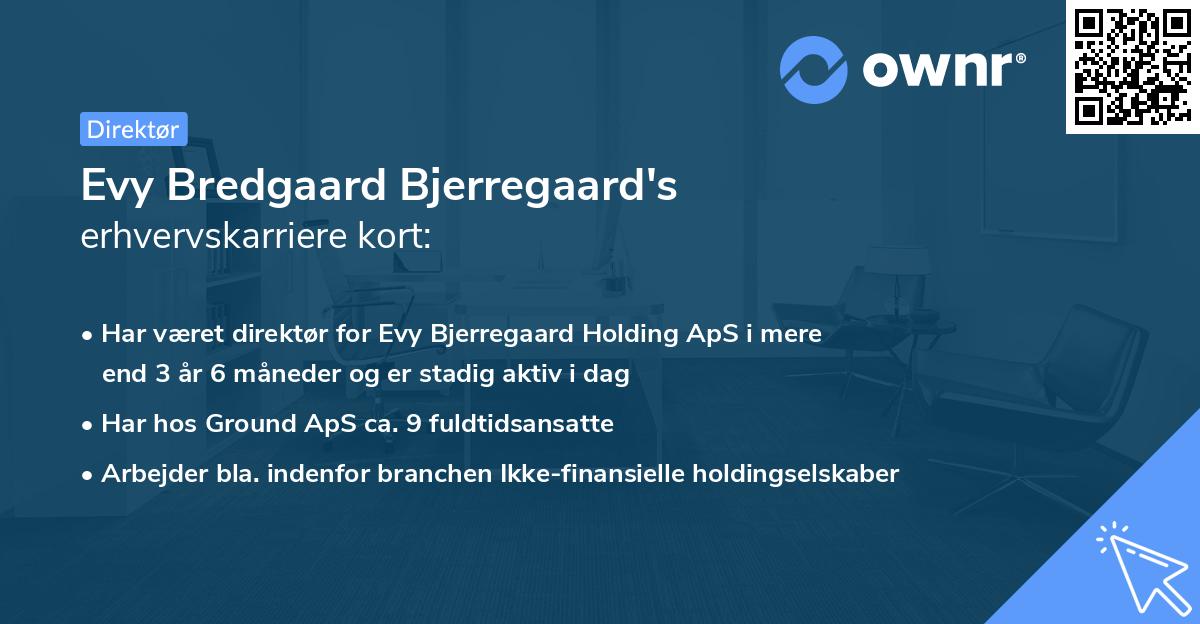 Evy Bredgaard Bjerregaard's erhvervskarriere kort