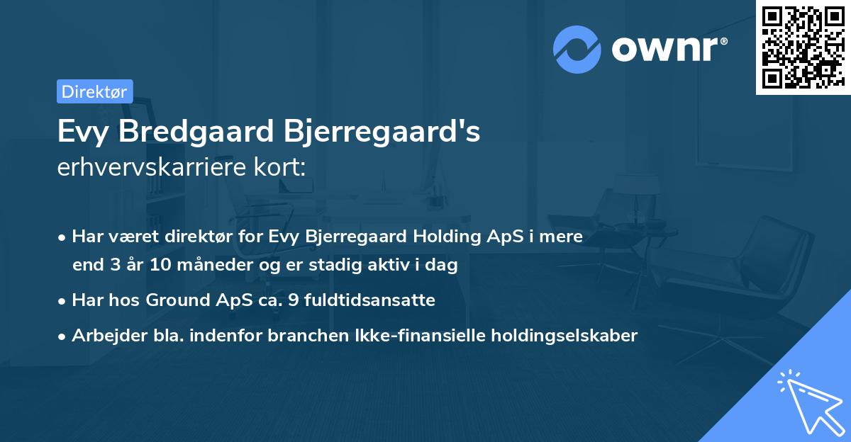 Evy Bredgaard Bjerregaard's erhvervskarriere kort