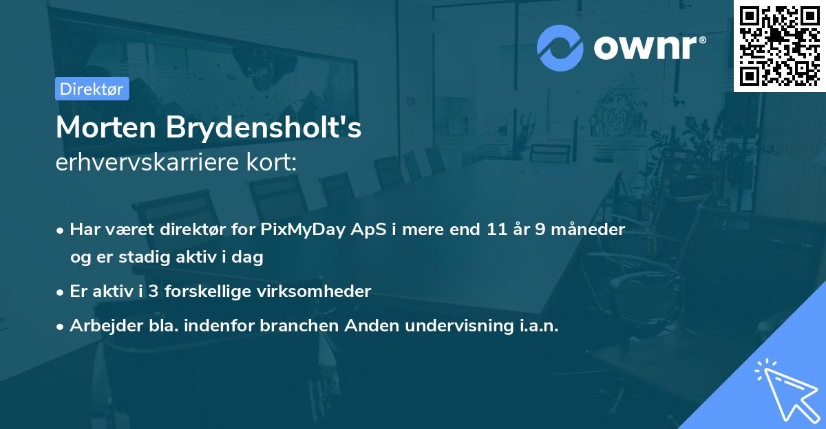 Morten Brydensholt's erhvervskarriere kort