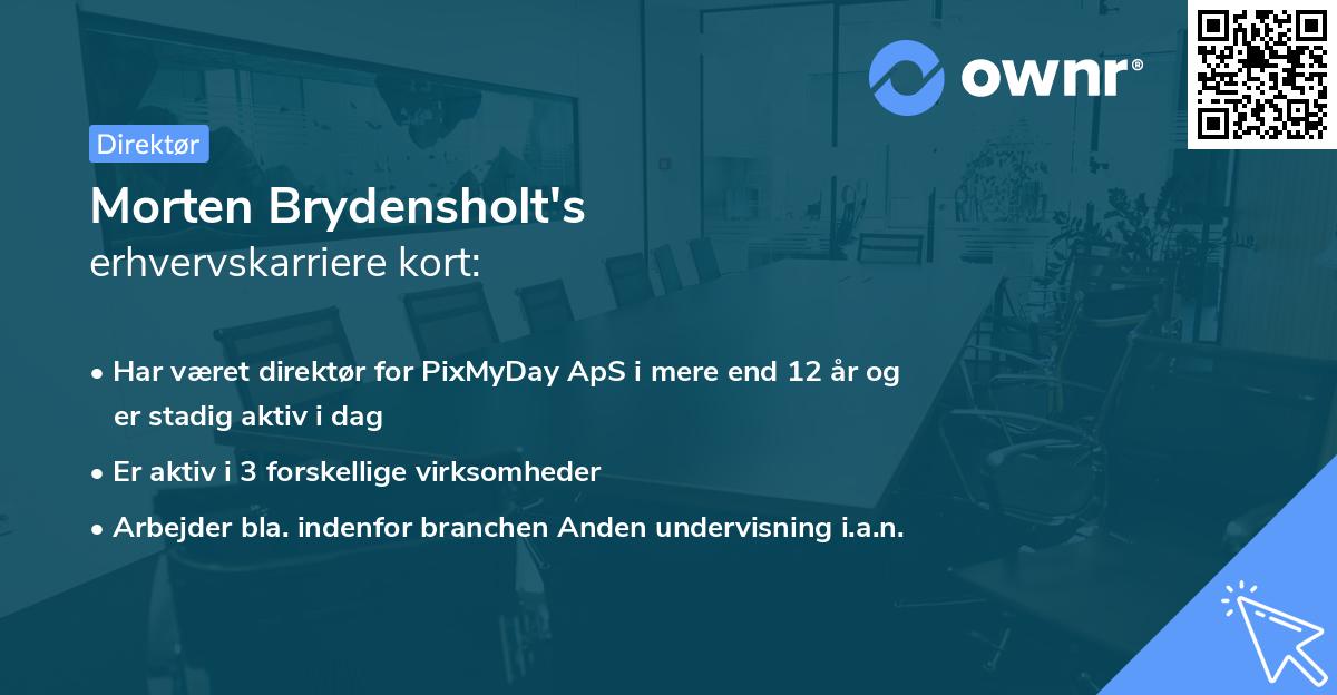 Morten Brydensholt's erhvervskarriere kort