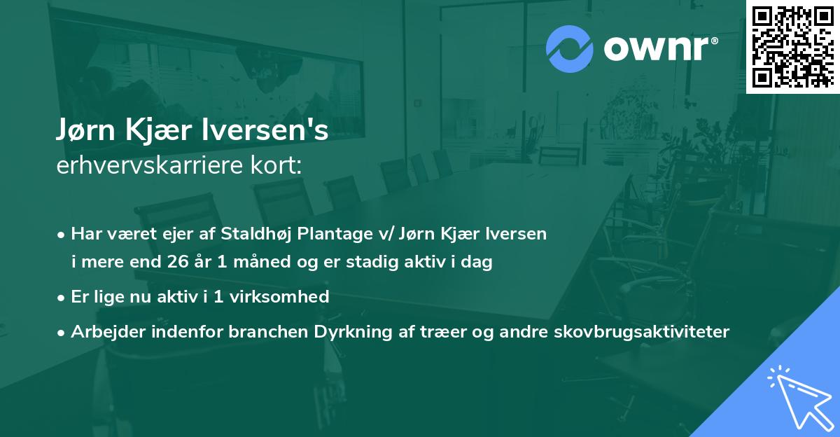 Jørn Kjær Iversen's erhvervskarriere kort
