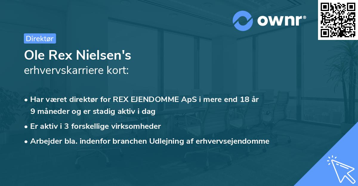 Ole Rex Nielsen's erhvervskarriere kort
