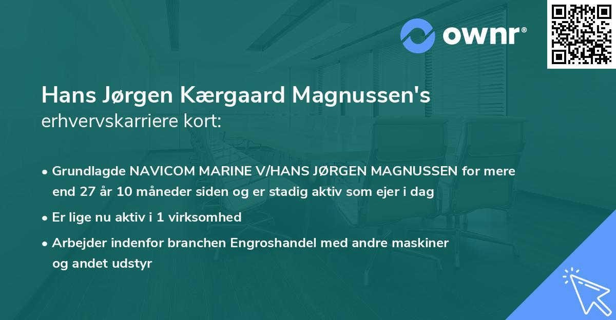 Hans Jørgen Kærgaard Magnussen's erhvervskarriere kort