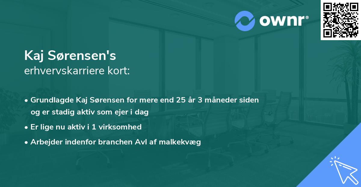 Kaj Sørensen's erhvervskarriere kort