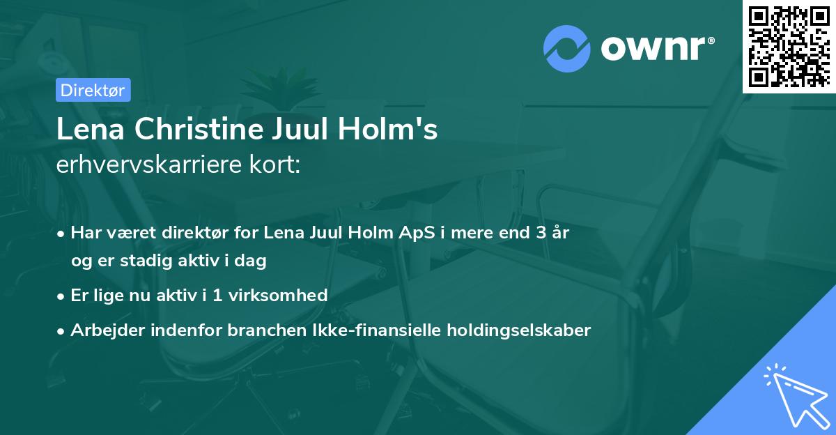 Lena Christine Juul Holm's erhvervskarriere kort