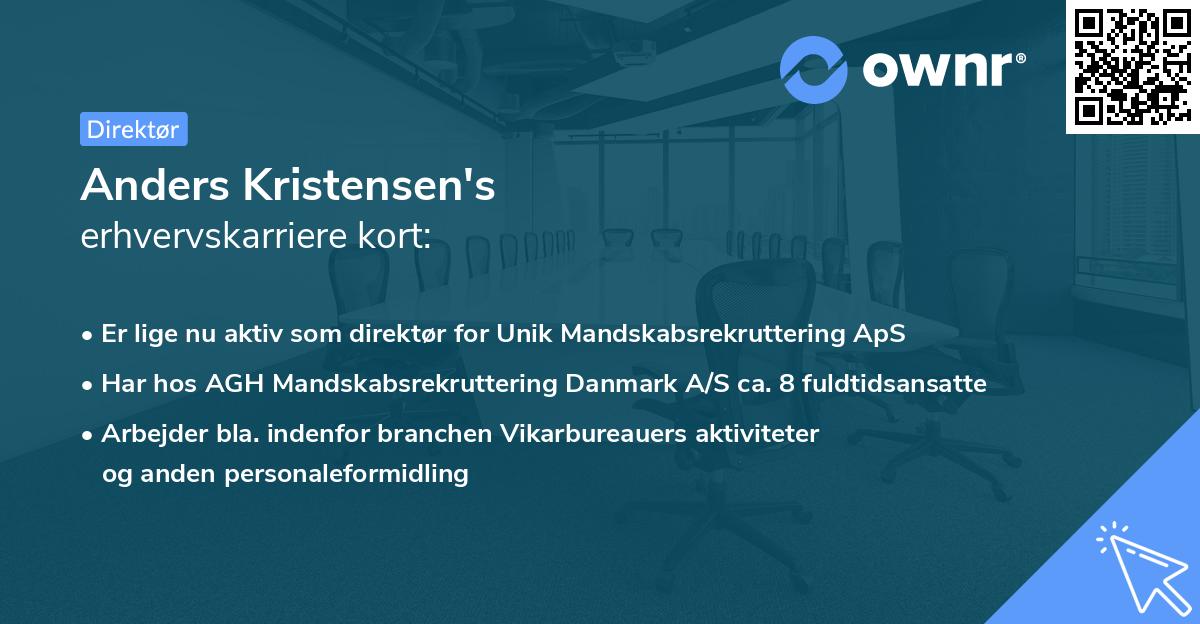 Anders Kristensen's erhvervskarriere kort
