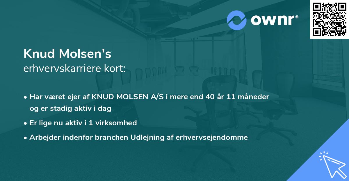 Knud Molsen's erhvervskarriere kort