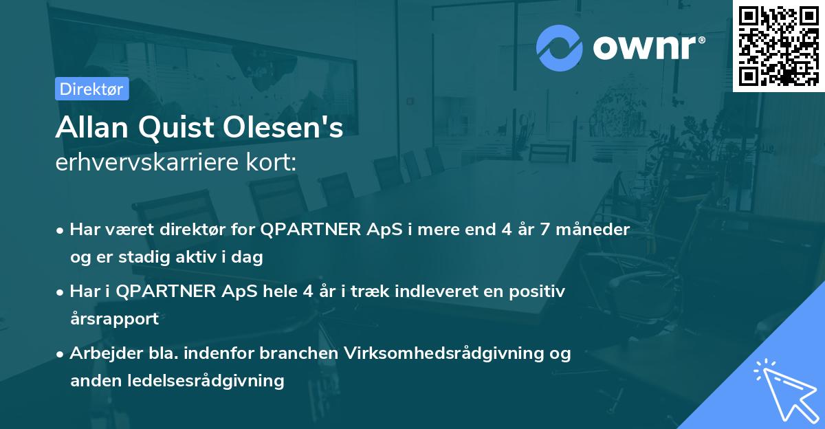 Allan Quist Olesen's erhvervskarriere kort