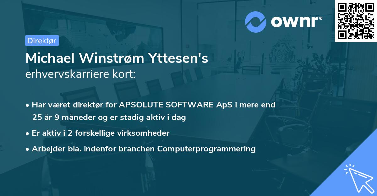 Michael Winstrøm Yttesen's erhvervskarriere kort