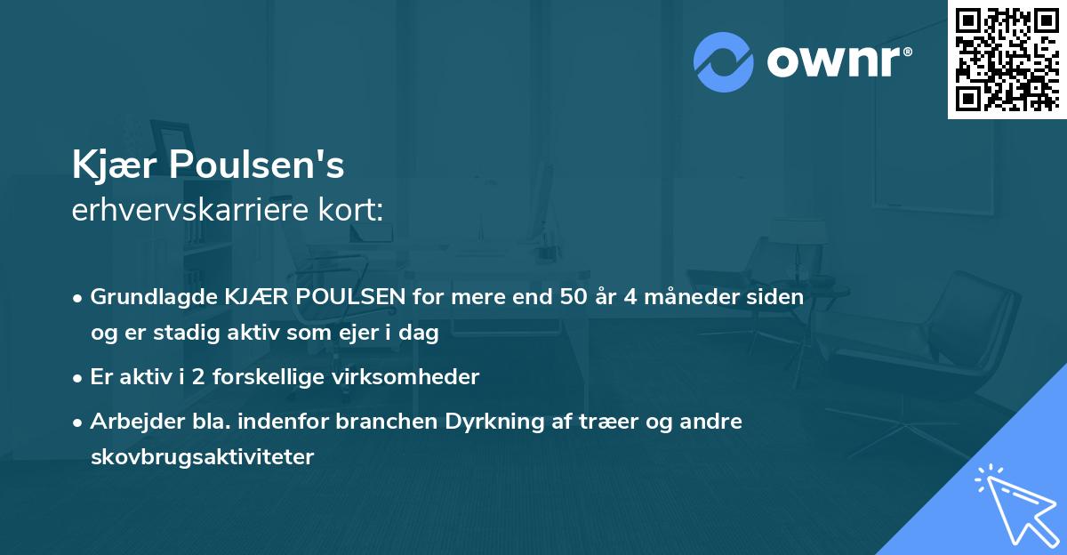 Kjær Poulsen's erhvervskarriere kort