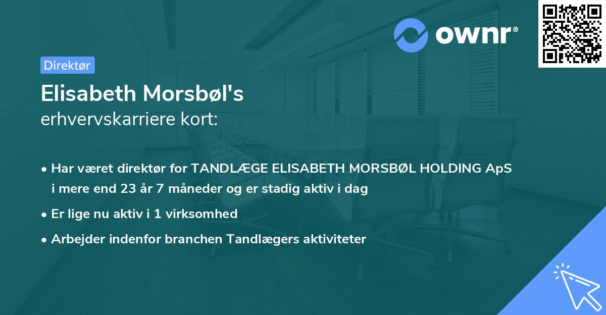Elisabeth Morsbøl's erhvervskarriere kort
