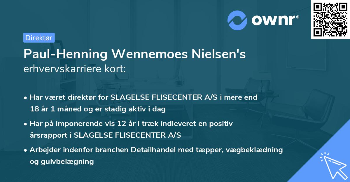 Paul-Henning Wennemoes Nielsen's erhvervskarriere kort