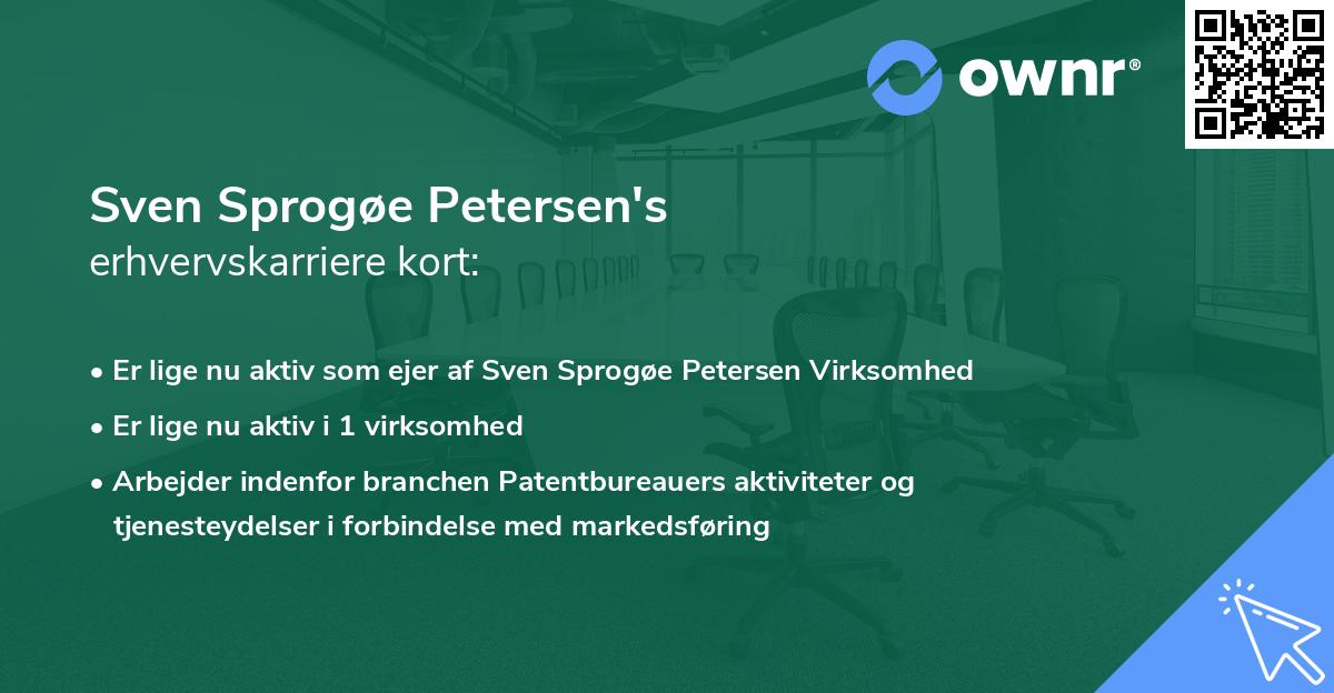 Sven Sprogøe Petersen's erhvervskarriere kort