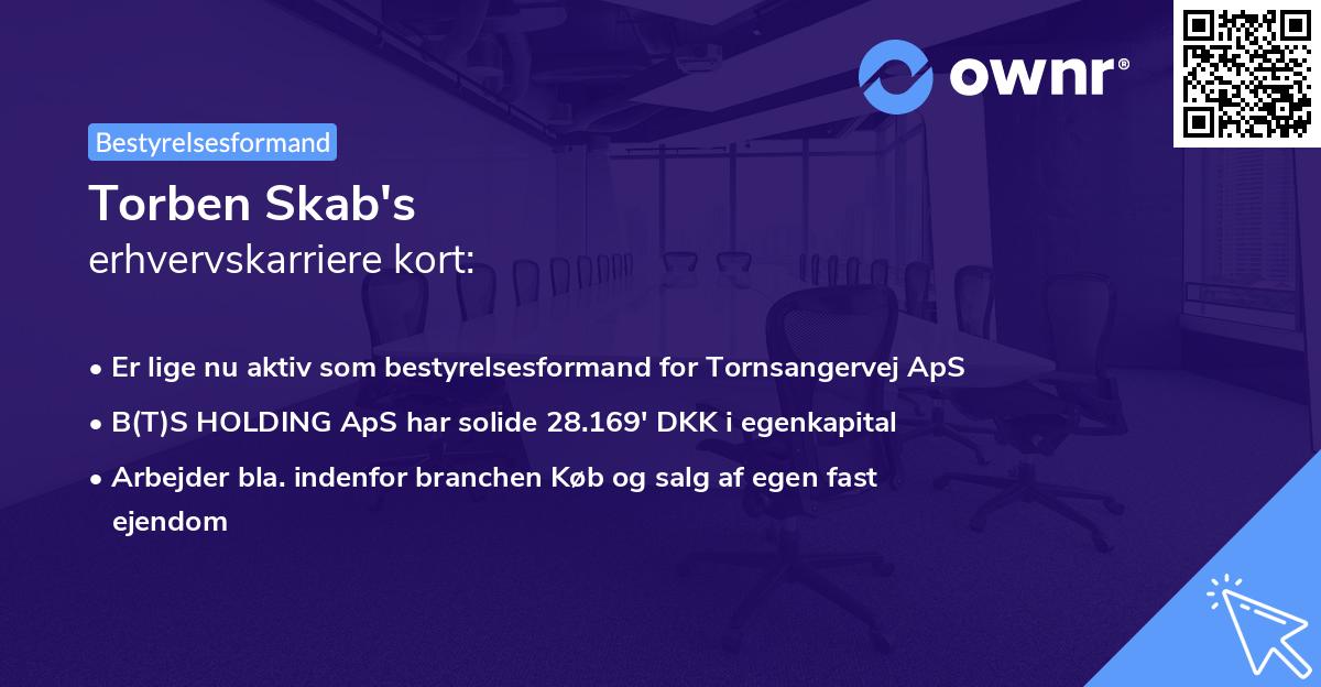 Torben Skab's erhvervskarriere kort