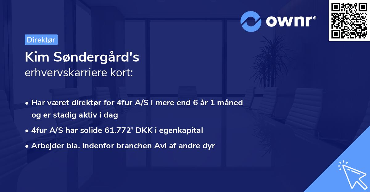 Kim Søndergård's erhvervskarriere kort