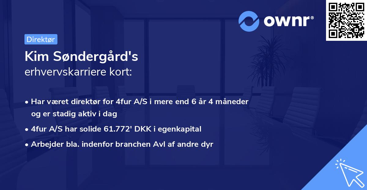 Kim Søndergård's erhvervskarriere kort