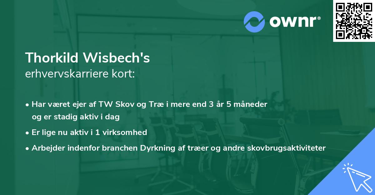 Thorkild Wisbech's erhvervskarriere kort