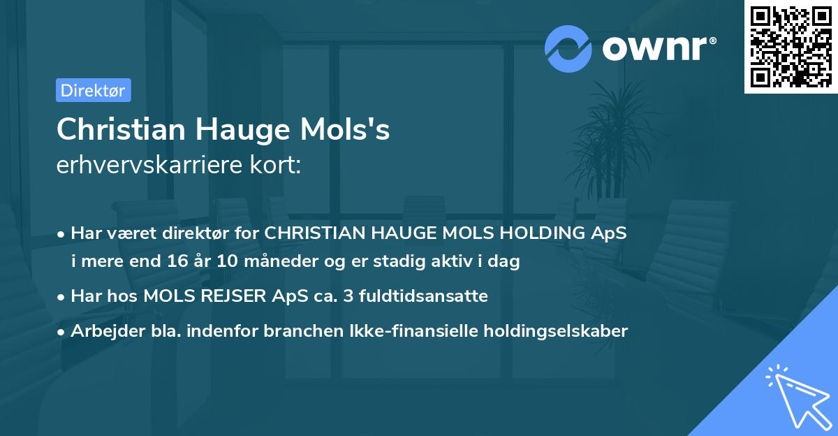 Christian Hauge Mols's erhvervskarriere kort