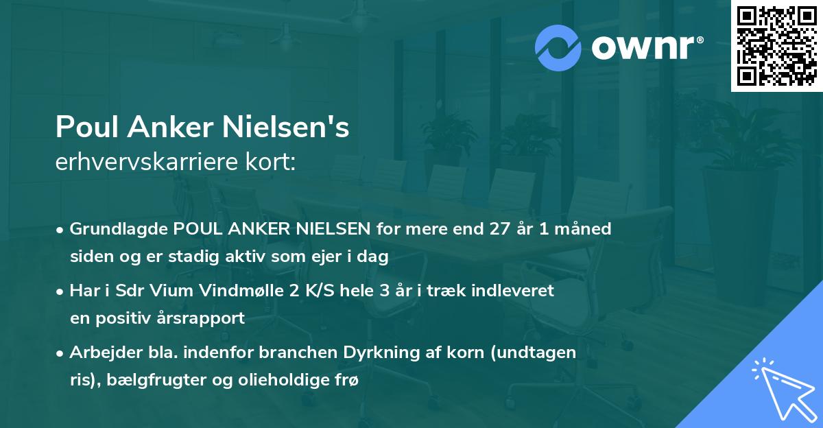 Poul Anker Nielsen's erhvervskarriere kort