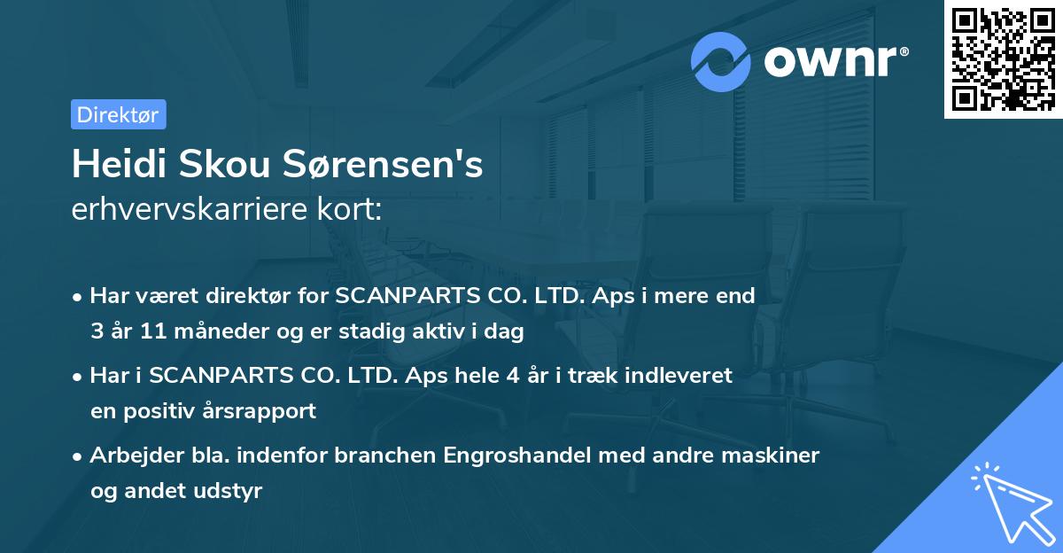 Heidi Skou Sørensen's erhvervskarriere kort
