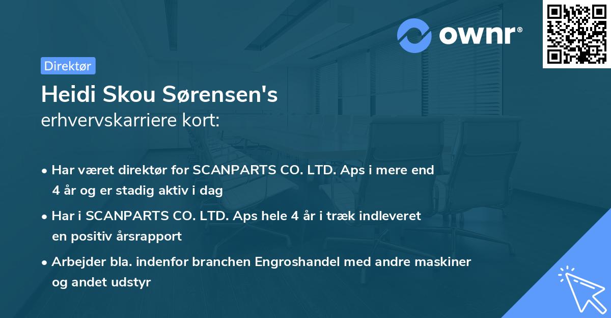 Heidi Skou Sørensen's erhvervskarriere kort