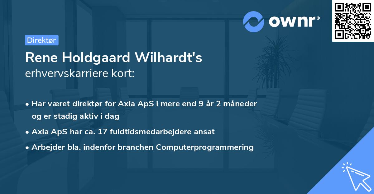 Rene Holdgaard Wilhardt's erhvervskarriere kort