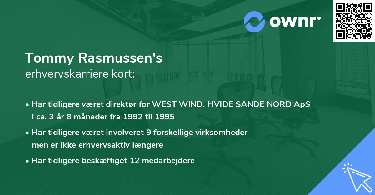 Tommy Rasmussen's erhvervskarriere kort