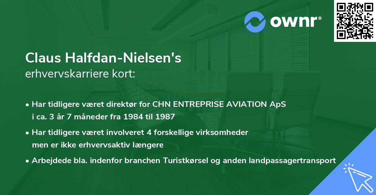 Claus Halfdan-Nielsen's erhvervskarriere kort