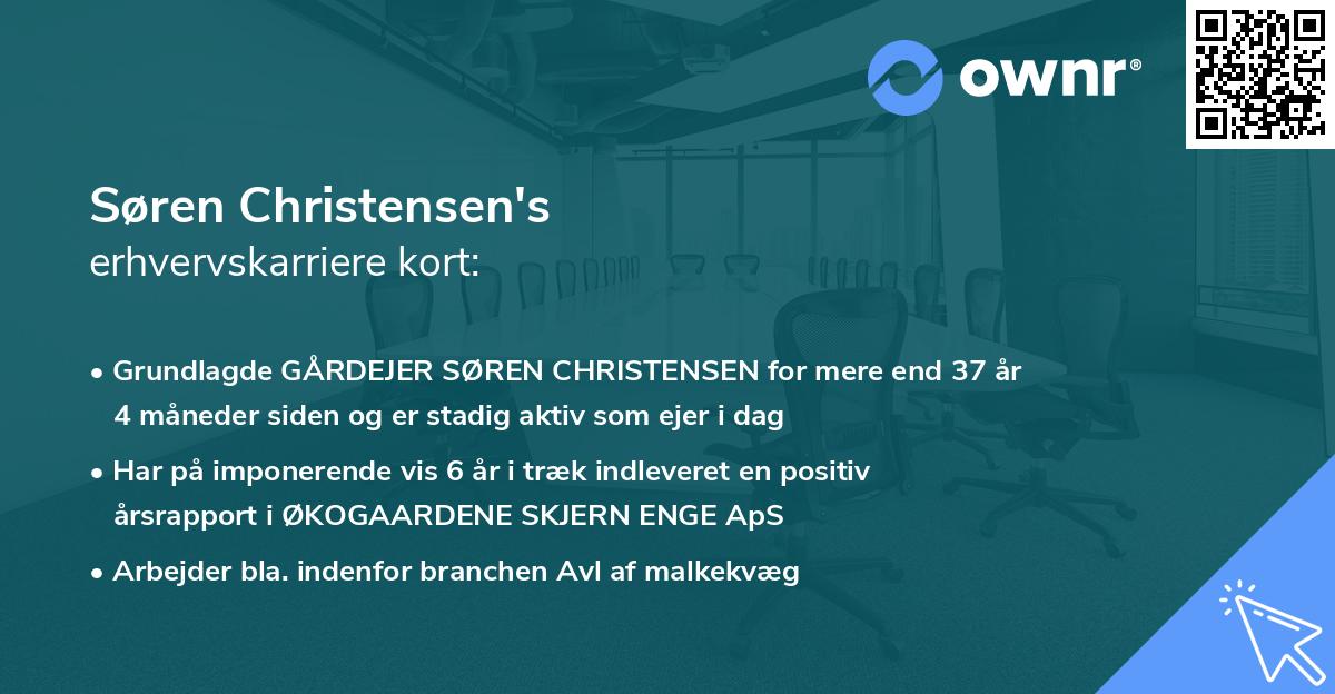 Søren Christensen's erhvervskarriere kort