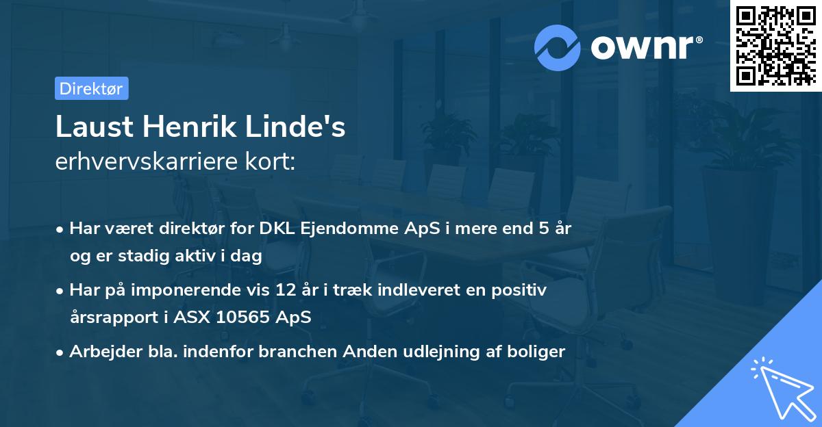 Laust Henrik Linde's erhvervskarriere kort