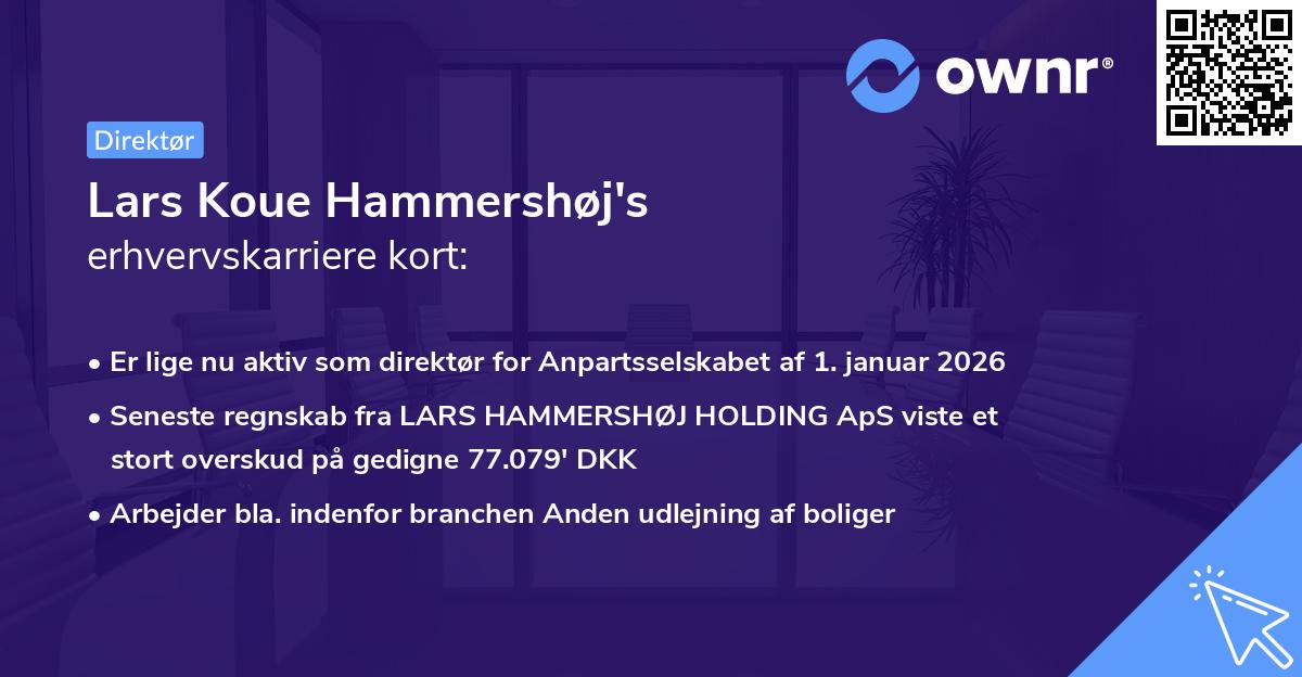 Lars Koue Hammershøj's erhvervskarriere kort