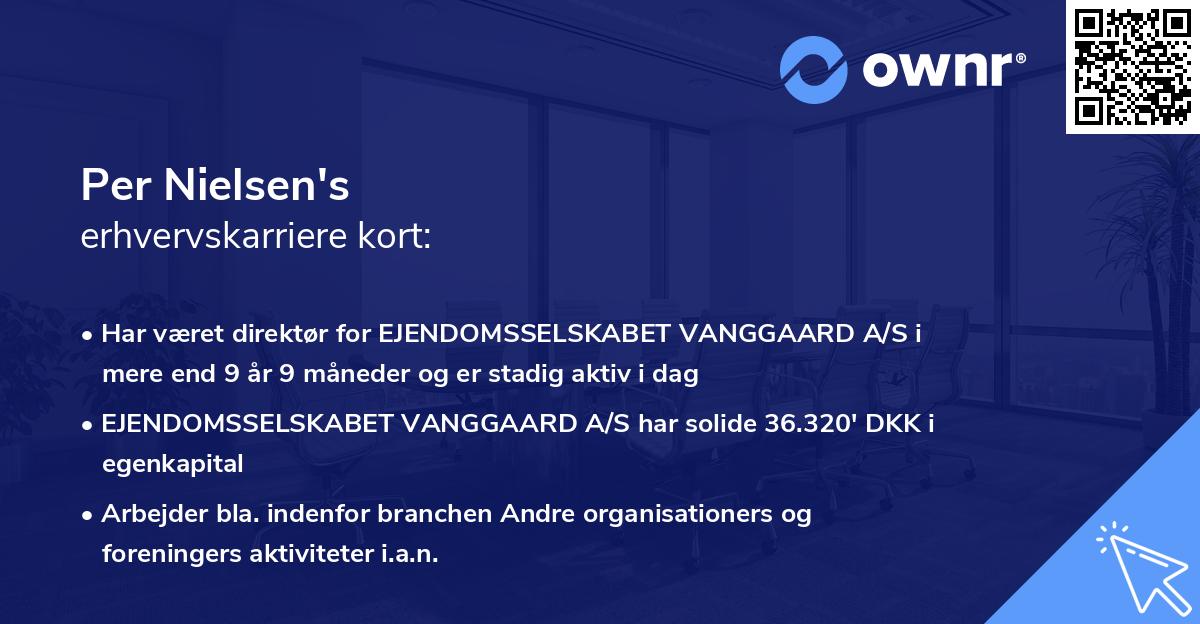 Per Nielsen's erhvervskarriere kort