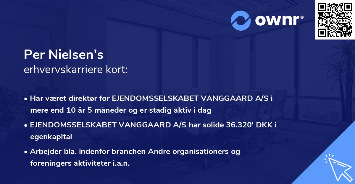 Per Nielsen's erhvervskarriere kort