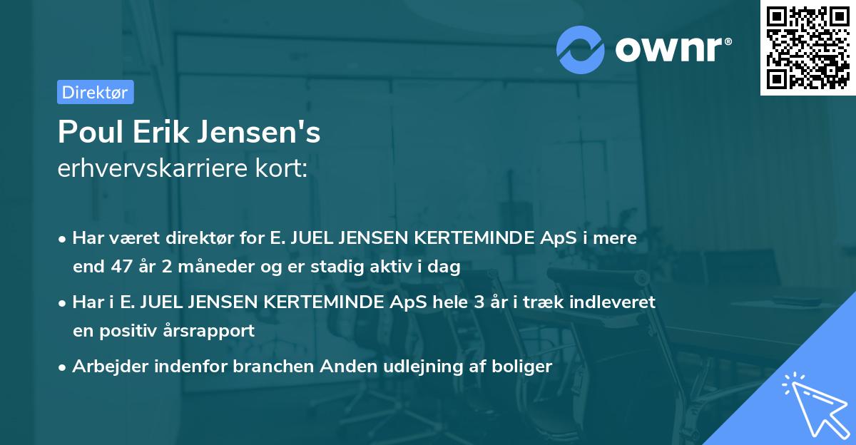 Poul Erik Jensen's erhvervskarriere kort