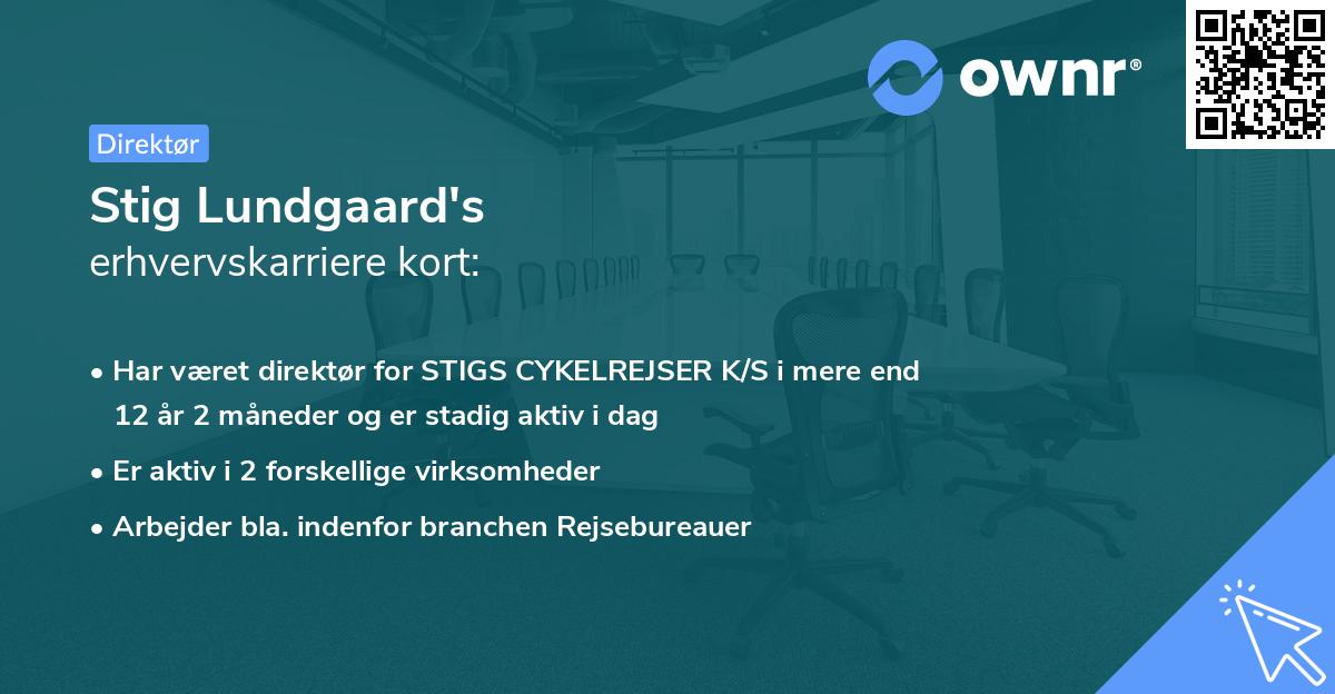 Stig Lundgaard's erhvervskarriere kort