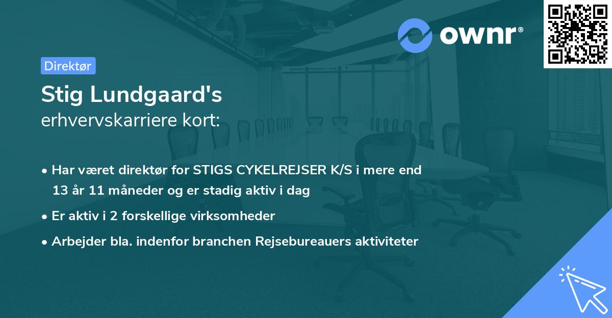 Stig Lundgaard's erhvervskarriere kort