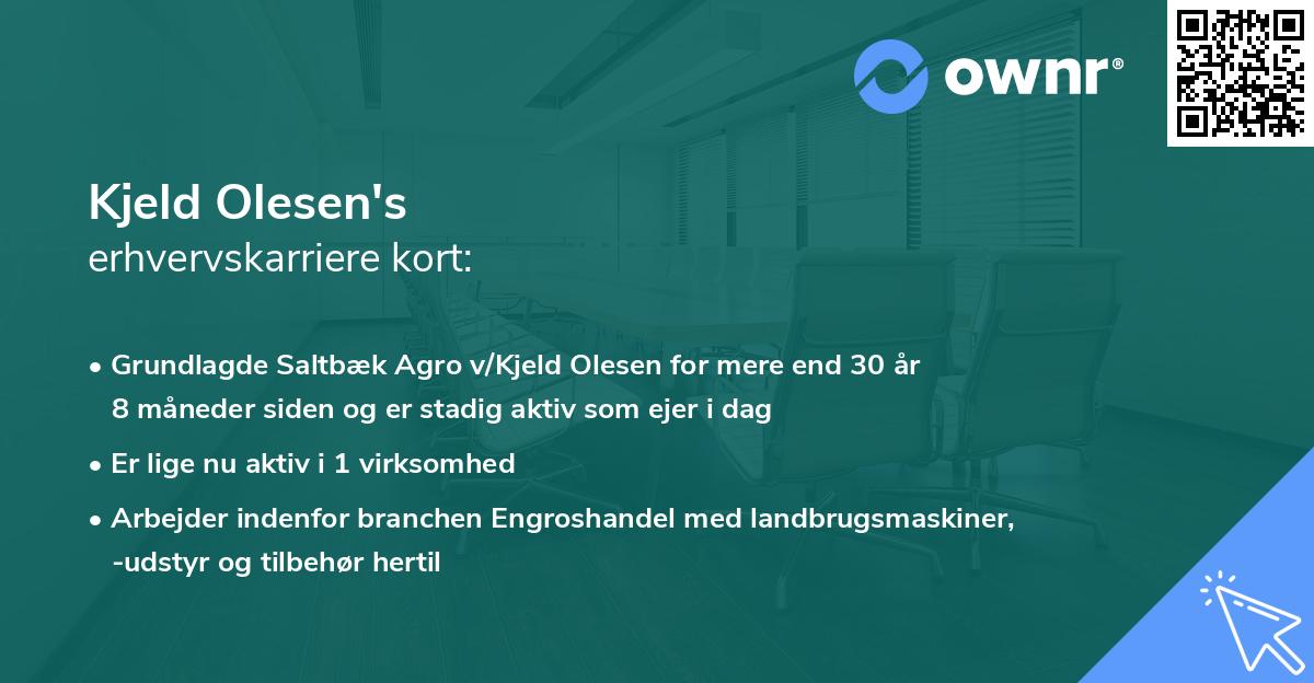 Kjeld Olesen's erhvervskarriere kort