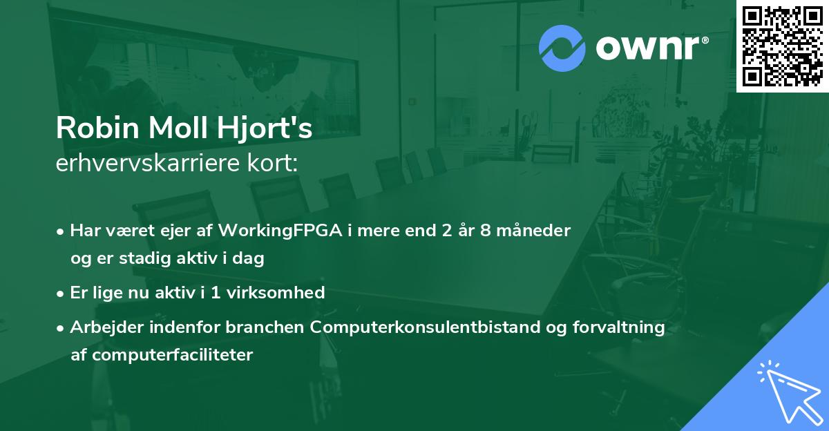 Robin Moll Hjort's erhvervskarriere kort