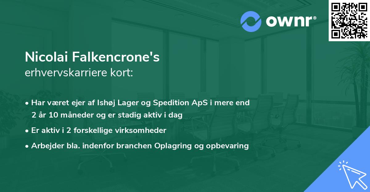 Nicolai Falkencrone's erhvervskarriere kort