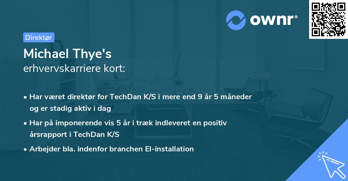 Michael Thye's erhvervskarriere kort