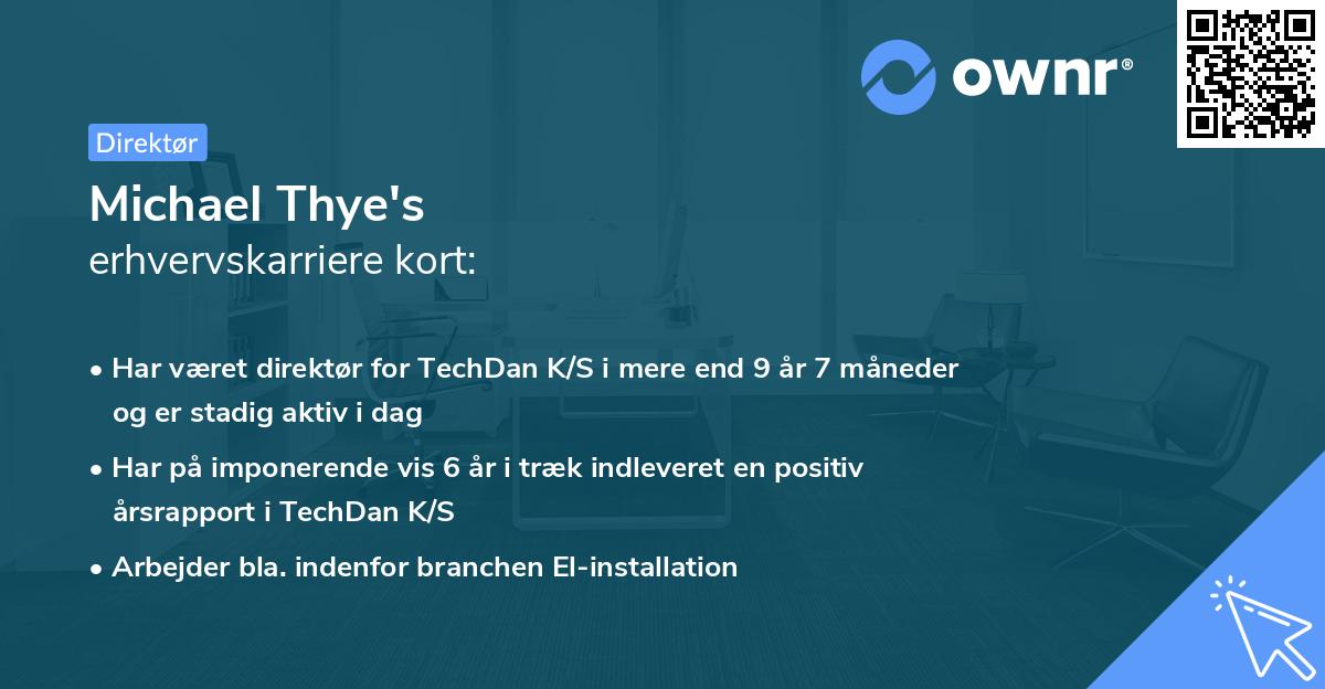 Michael Thye's erhvervskarriere kort