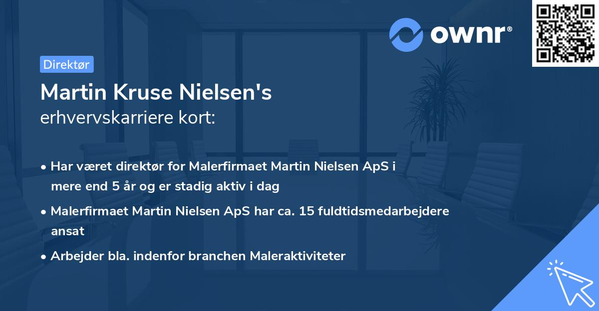 Martin Kruse Nielsen's erhvervskarriere kort