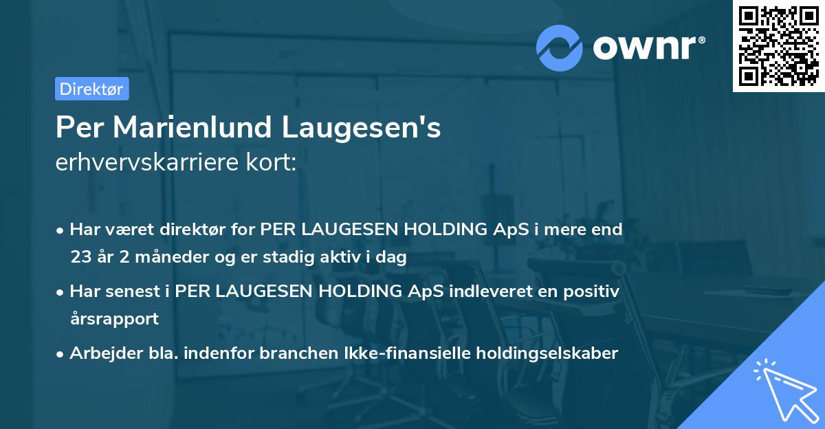 Per Marienlund Laugesen's erhvervskarriere kort