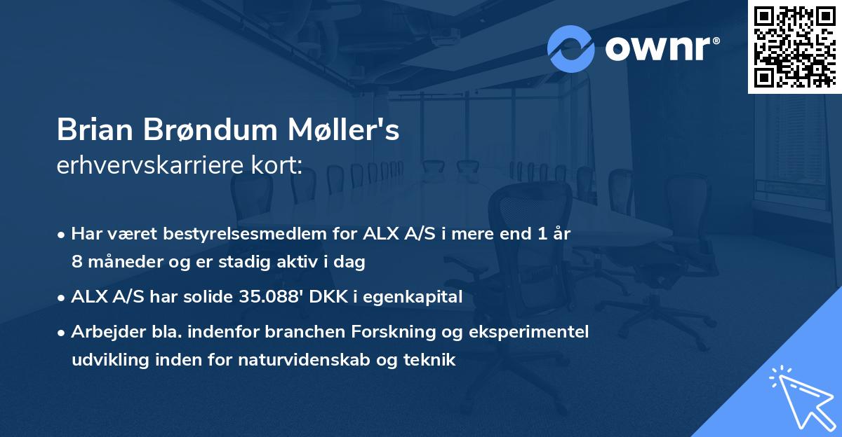 Brian Brøndum Møller's erhvervskarriere kort