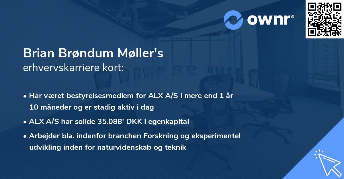 Brian Brøndum Møller's erhvervskarriere kort